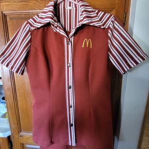 1970s mcdonalds uniform top and pants size 12 in immaculate condition